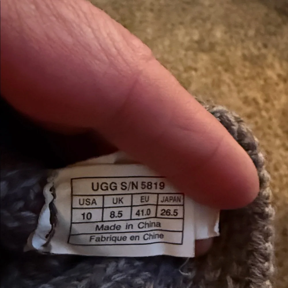 UGG Womens grey Knit Button Boots - Picture 4 of 5